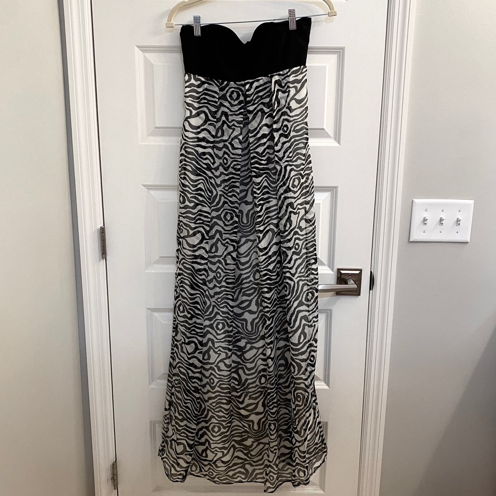 Charlotte Russe Zebra Print Strapless Dress